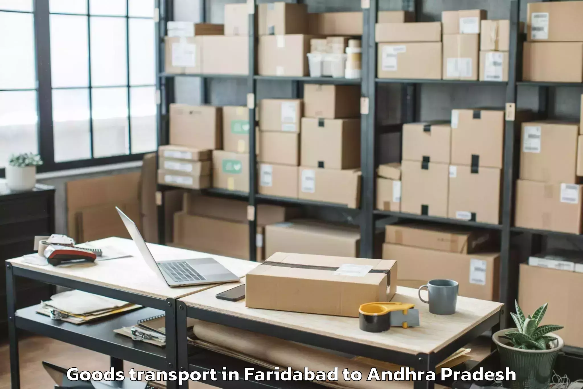 Easy Faridabad to Pithapuram Goods Transport Booking